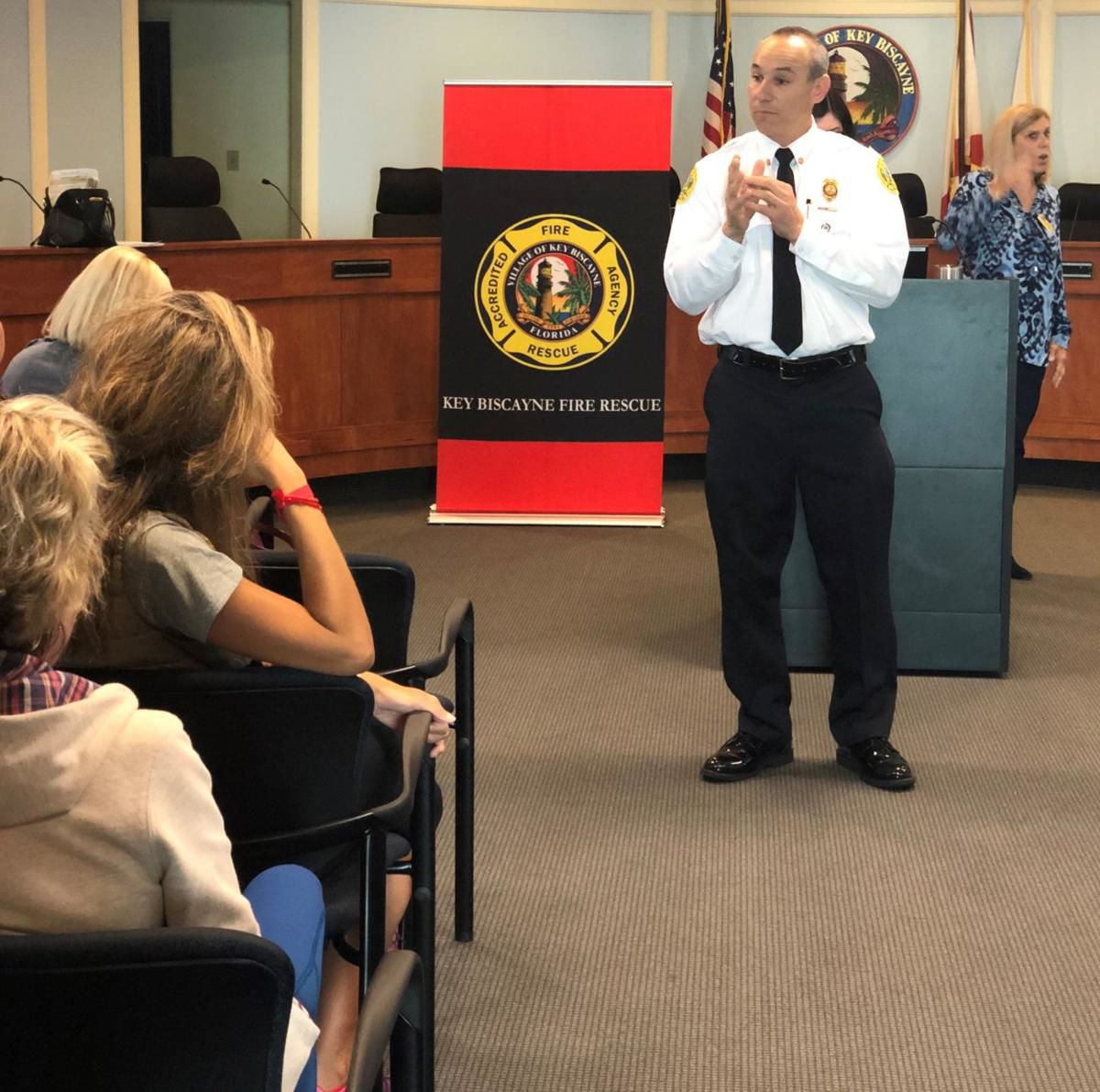 KBFD Chief Eric Lang during a recent Teen Talk